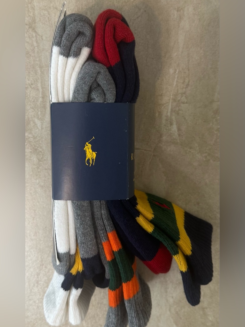 Polo Ralph Lauren 3-pk Multi Stripe Crew Socks - Picture 6 of 8